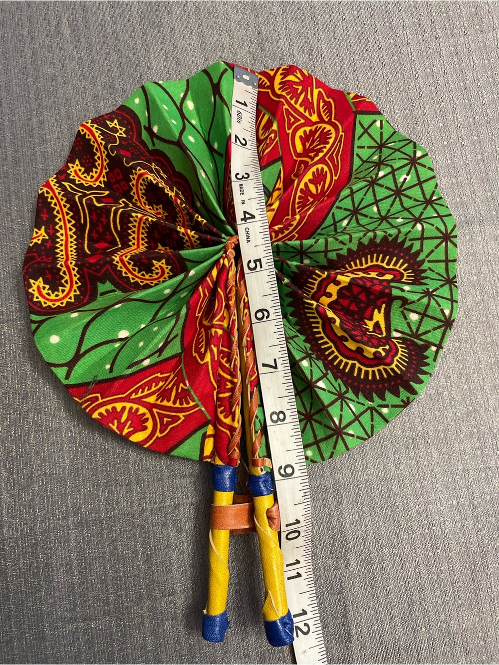 Small Traditional African Foldable Handmade Folding Fan